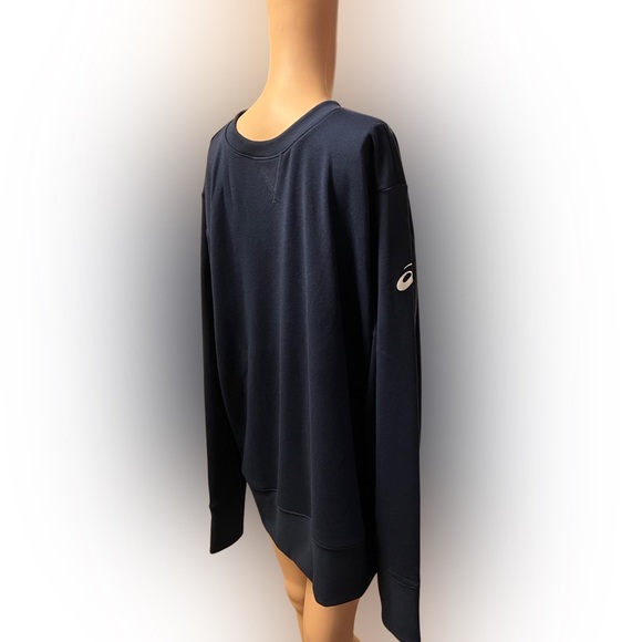 ASICS Women French Terry Sweatshirt.  Size ? Navy NWT - Picture 5 of 8